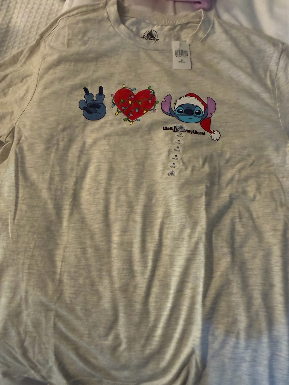 Disney Parks  Christmas WDW Stitch  T Shirt unisex size M NWT